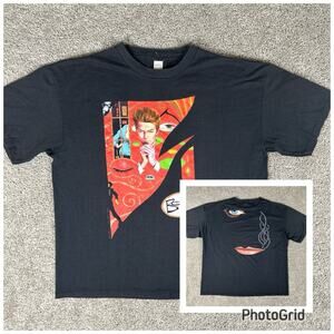 Vtg David Bowie Shirt Men XL (Fits M) Black Ziggy Stardust Sound Vision Tour 90’